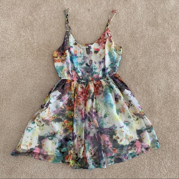 Multi Colored Print Dress - Picture 2 of 8